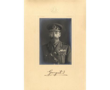 GEORGE V: (1865-1936) King of the United Kingdom 1910-36. A very fine vintage signed 7.5 x 10.5 photograph, the image depicti