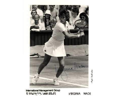 TENNIS: Selection of signed postcard photographs and slightly larger, 8 x 10s etc., by various tennis players, all of them Wi