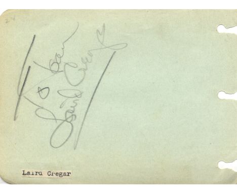 CINEMA: Selection of vintage signed album pages and a few signed pieces (most neatly laid down to pages) by various film star