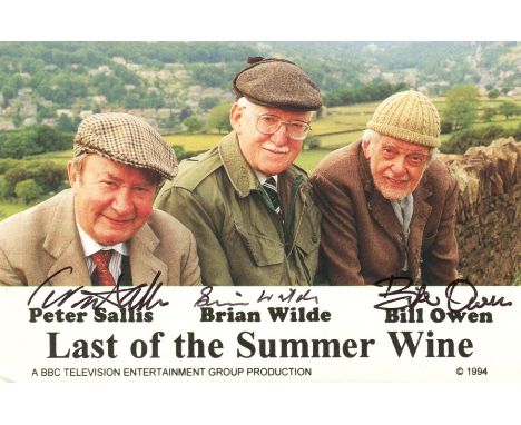 BRITISH TELEVISION: Selection of signed pieces, postcard photographs and slightly larger, a few 8 x 10s etc., by various cast