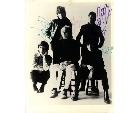 ROLLING STONES THE: A good vintage signed 8 x 10 photograph by all five original members of the English Rock 'n' Roll band in