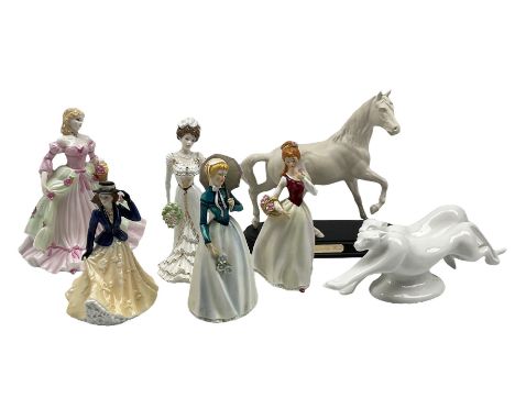 Royal Doulton 'Spirit of the Wind' horse model, Coalport Classic Elegance 'A Special Gift', Royal Worcester Annabel, Golden A