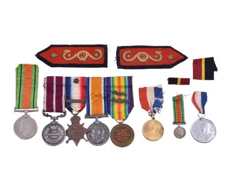 Great War, Group of four to S-1271 Sgt. L. R. Tesch., The Queen's Regt., Meritorious Service Medal, 1914 Star with Mons bar a