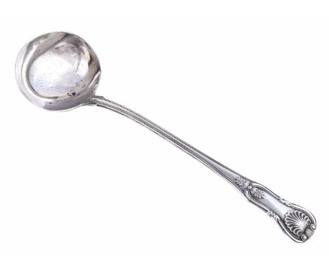 A William IV King's pattern soup ladle by William Eaton, London 1834, 35cm (13 3/4in) long, 312g (10 oz)