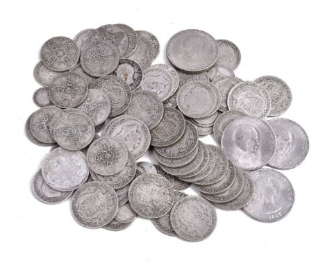 George V, post-1919 silver coinage, Half Crowns (26), Florins (22), pre-1920 silver Half Crown, Florins (8), Shillings (3), s