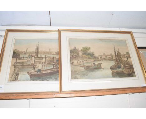 Pair of prints by A Verney, glazed with gilt frames
