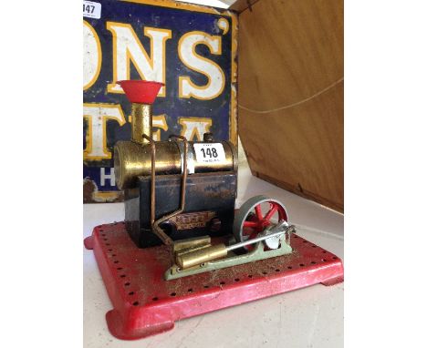 A Mamod steam engine.