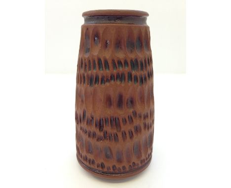 A Poole Pottery Atlantis carved vase by Guy Sydenham.