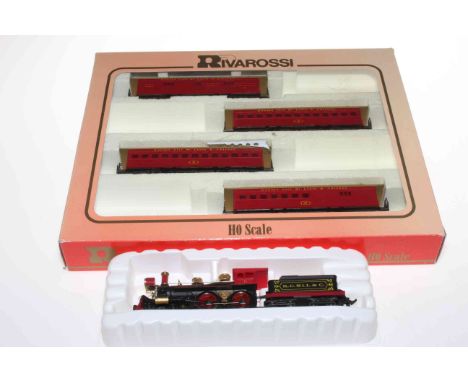 Rivarossi Reno Old-Timer Locomotive and Coaches set, boxed.