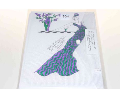 Thirty original drawings by R. Jennings, illustrator for Laura Ashley 1970's.