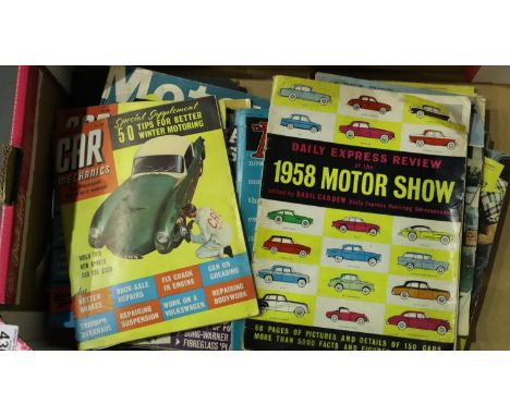 Selection of vintage car magazines to include The 1958 Motor Show Review. P&amp;P Group 2 (£18+VAT for the first lot and £3+V