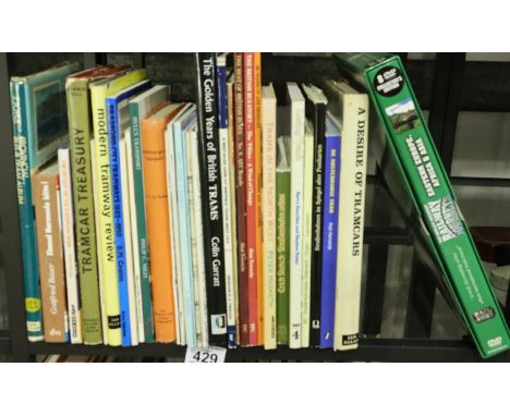 Shelf of books on trams and buses. Not available for in-house P&amp;P, contact Paul O'Hea at Mailboxes on 01925 659133 