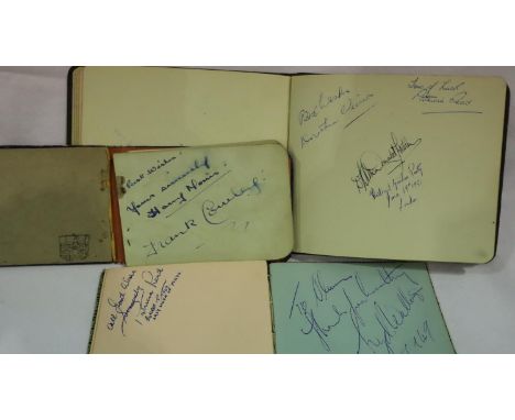 Autograph book circa 1949, signatures include Joseph Locke, Charlie Chester, Gordon Richards, Margaret Lockwood, many more an