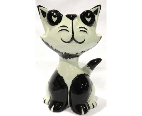 Lorna Bailey limited edition cat, Boggles, 1/1, H: 13 cm. No cracks, chips or visible restoration. P&amp;P Group 1 (£14+VAT f