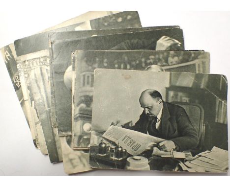 A collection of early Soviet Union postcards, most depicting Lenin c.1918-22 (24). P&amp;P Group 1 (£14+VAT for the first lot