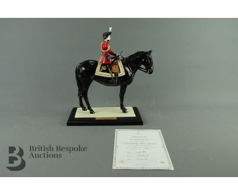 Coalport Impressive Limited Edition Figurine, Trooping the Colour, sculpted by Timothy Potts, nr 56/450, the model depicts th