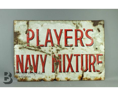 Vintage Enamel Player's Navy Mixture sign, approx 48 x 70 cms.&nbsp;