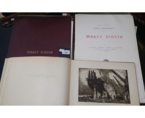Frank Brangwyn: 'Modern Masters of Etching' and two folios containing Birket, Foster engravings