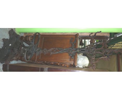 Cast metal hat, coat and stick stand in the form of branch work