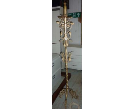 Wrought metal standard lamp