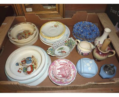 Nursery ware bowls inc Royal Doulton Bunnykins, Spode saucers, Copeland Spode pin dishes etc