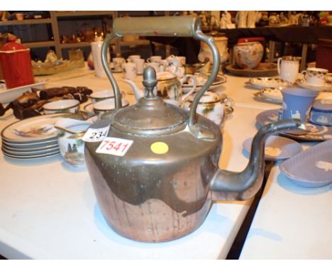 Copper kettle with acorn finial 