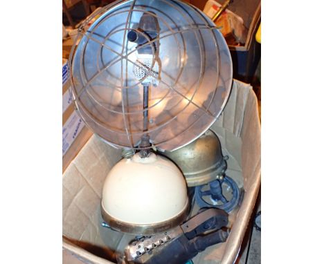 Box of vintage heaters CONDITION REPORT: P&amp;P to a UK address on this lot would be £25.00 + VAT
