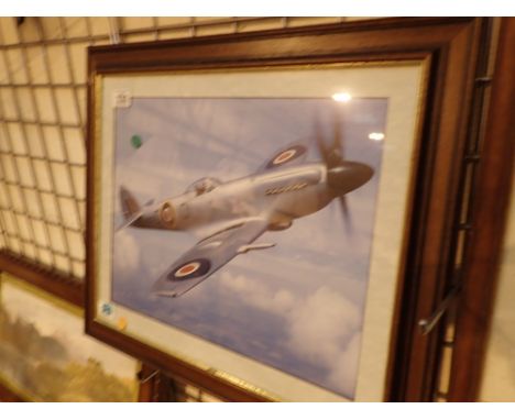 Spitfire print framed and glazed 39 x 49 cm 