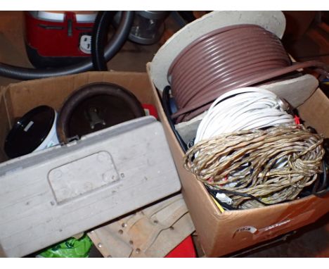 Box of mixed tools and accessories