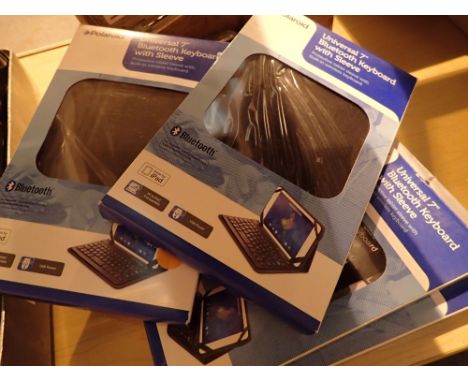 Four Polaroid 7 inch bluetooth keyboards new and boxed 