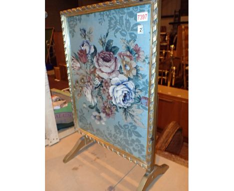 Vintage metamorphic fire screen 