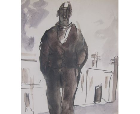 ‡JOSEF HERMAN (1911-2000).A Minerpen and wash9 x 7 1/2 inDateable to c. 1944-1955Exhibited : National Museum and Gallery of W