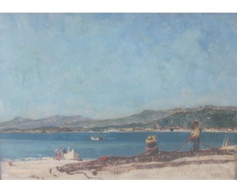 ‡EDWARD HOLROYD PEARCE (1901-1990)Beach at Cannessigned with initials 'E.H.P' (lower right)and with inscription as title and 