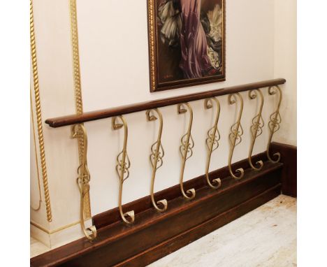 Railing in wood and gilded wrought iron Italy, 20th centurycomposed of two elements74x226 cm. cad