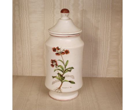 Polychrome ceramic potiche Nine, Bassano - 20th centurydecorated with plant motifsh. 27 cm.
