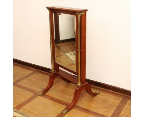Psyche writing desk in mahogany Italy, 20th centuryfront with opening mirror concealing letter holders and writing top, on th