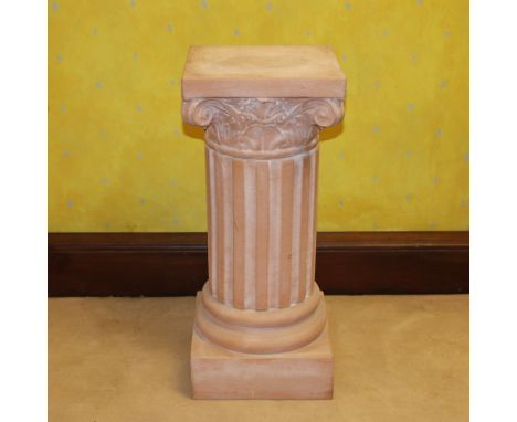Terracotta column Italy, 20th centuryshaped with capital and octagonal baseh. 73 cm.