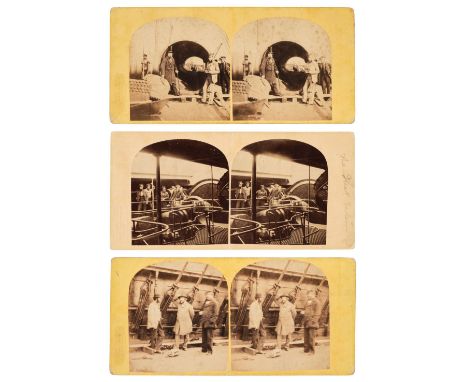 * Stereoviews - The Great Eastern. A group of three albumen print stereoviews onboard the SS Great Eastern, circa 1859-60, ar