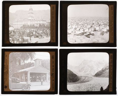 * Magic Lantern Slides. A collection of approximately 200 magic lantern slides, late 19th century, mostly diapositive travel 