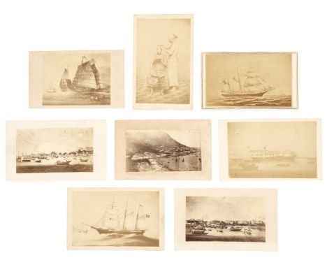 * Chinese Cartes de Visite. A collection of 15 albumen prints cartes-de-visite of Hong Kong and treat ports, 1860s, all but o