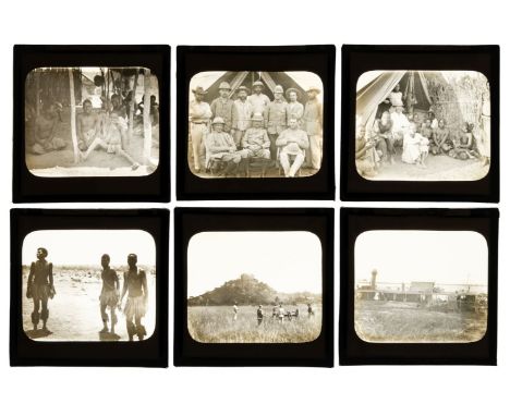 * Central Africa. A group of 92 diapositive magic lantern slides of scenes and people in the Congo, early 1890s, including 40