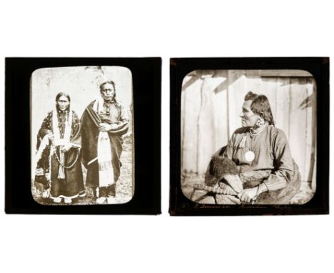 * Native Americans. A group of 5 large albumen print stereoviews by John Karl Hillers (1843-1925), taken during the Second Po