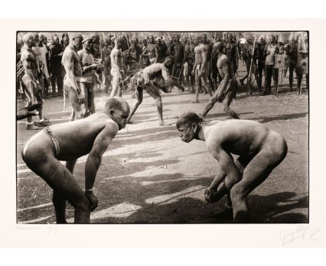 ARR * Rodger (George, 1908-1995). Korongo Wrestlers, Kordofan, Southern Sudan, 1949, printed 1979, gelatin silver print, 20 x