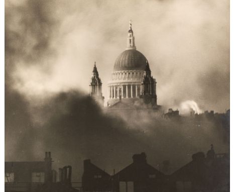 * Mason (Herbert, 1903-1964). St. Paul's Cathedral during the Blitz, December 1940, bromoil gelatin silver print, image 28 x 