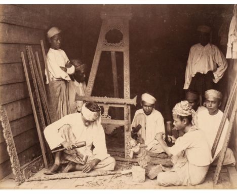 * Burma &amp; India. An album containing approximately 55 photographs of Burma and India, circa 1880s, including 32 albumen p