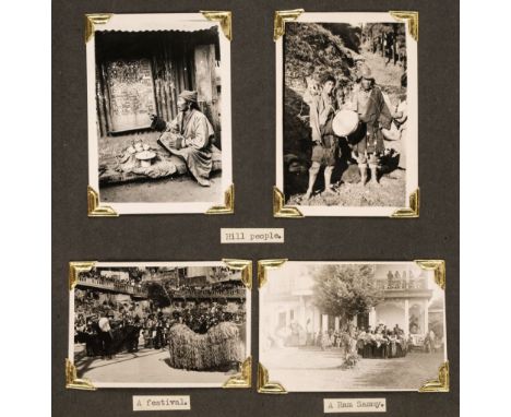 * India. 2 albums of views of northern India, 1920s/30s, gelatin silver prints, including views and scenes in Darjeeling, Sri