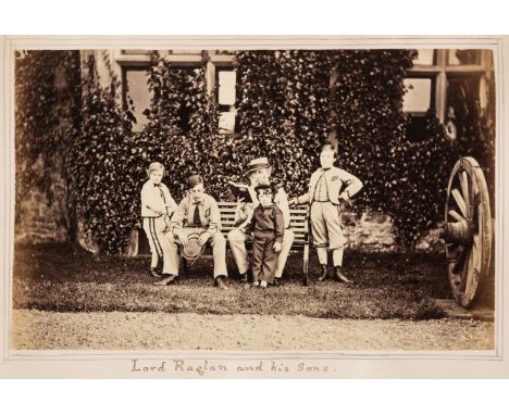 * Early Photography. An album of photographic portraits and some views, circa 1860s, small format albumen prints, plus some s