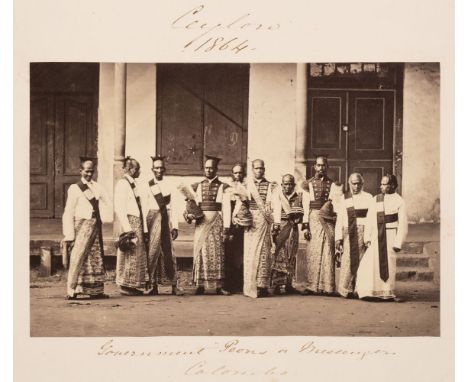 * Ceylon. A photograph album compiled by C. O'Brien, mostly relating to his time in Ceylon, 1860s, containing a total of appr