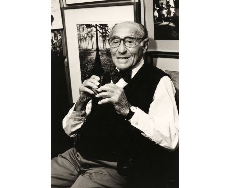 * Copland (Aaron, 1900-1990). Portrait of the composer Aaron Copland, photographed by Gordon Parks (1912-2006), c. 1955, prin