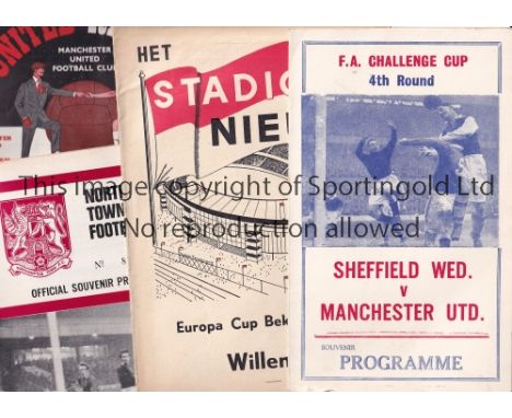 MANCHESTER UNITED       Approximately 200 programmes. 61/2 Tottenham FA Cup S-F, 62/3 X 12 homes including Fulham, Wolves and